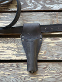 Deluxe Leather Single Garden Tool Holster, Leather Belt