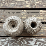 Nutscene Natural 4-ply Large Spool of Twine and Natural 3-ply Ball of Twine