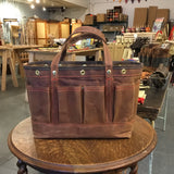 Deluxe Leather Garden Tool Tote