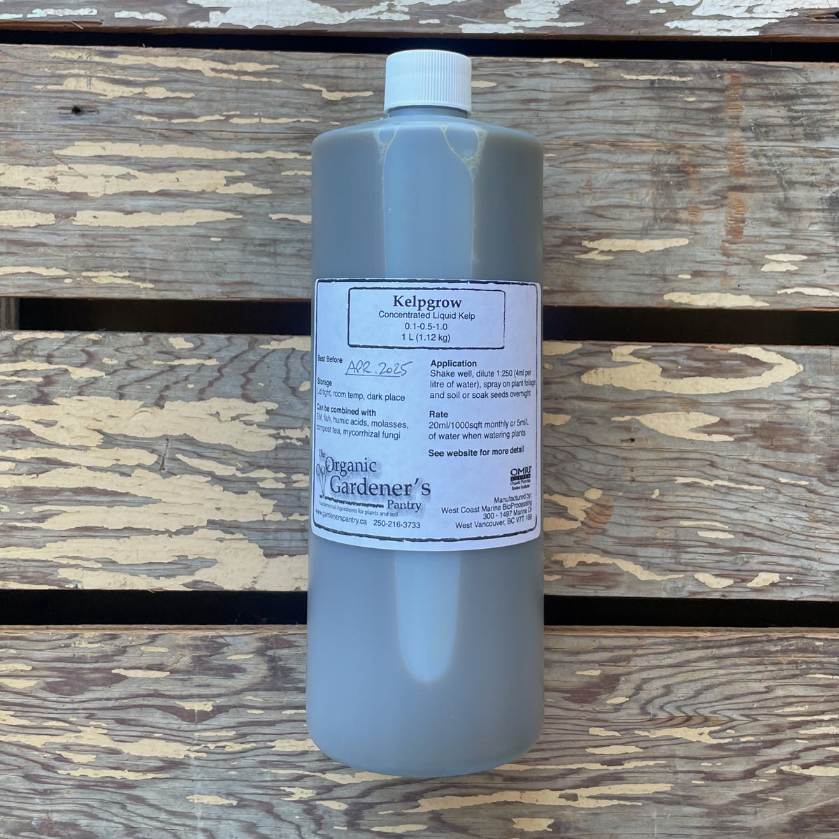 Kelpgrow Liquid Kelp Fertiliser - Victoria BC Canada - Gardeners Kit