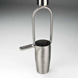 Sneeboer Bulb Planter with Wooden Handle close up of Stainless Steel Step