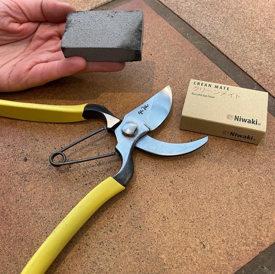Niwaki Crean Mate, Rust and Sap Eraser with GR Pro Secateurs