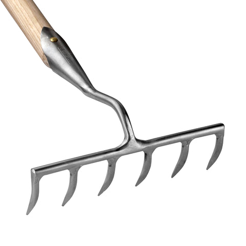 Sneeboer Garden Rake 6 tines Flathead Rake