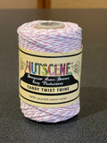 Nutscene Candy Twist Twine Pink/White close up