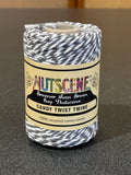 Nutscene Candy Twist Twine Grey/White close up