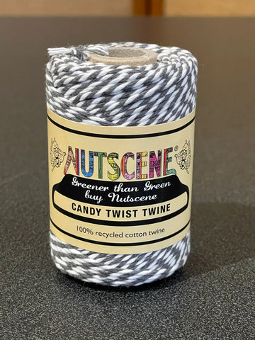 Nutscene Candy Twist Twine Grey/White close up