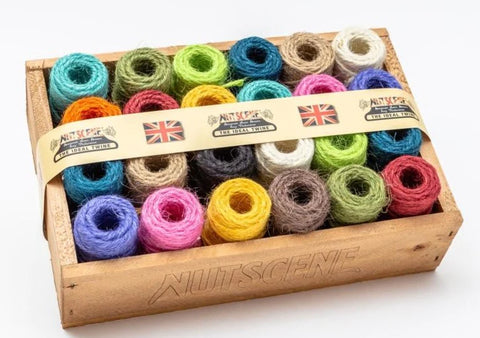 Wooden Crate of Mini Spools Nutscene