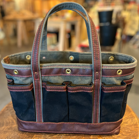 Deluxe Leather Garden Tool Tote