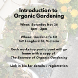 Introduction to Organic Gardening Workshop