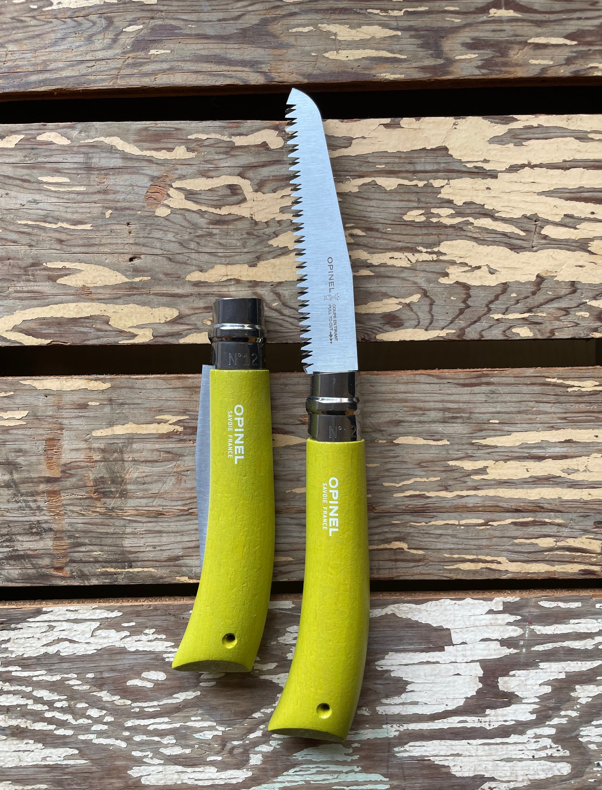 Opinel No.12 Carbon Steel Folding Saw Green