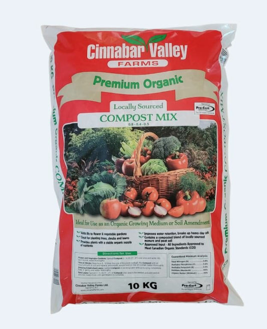 Cinnabar Valley Farms Premium Organic Compost Mix 10kg Bag