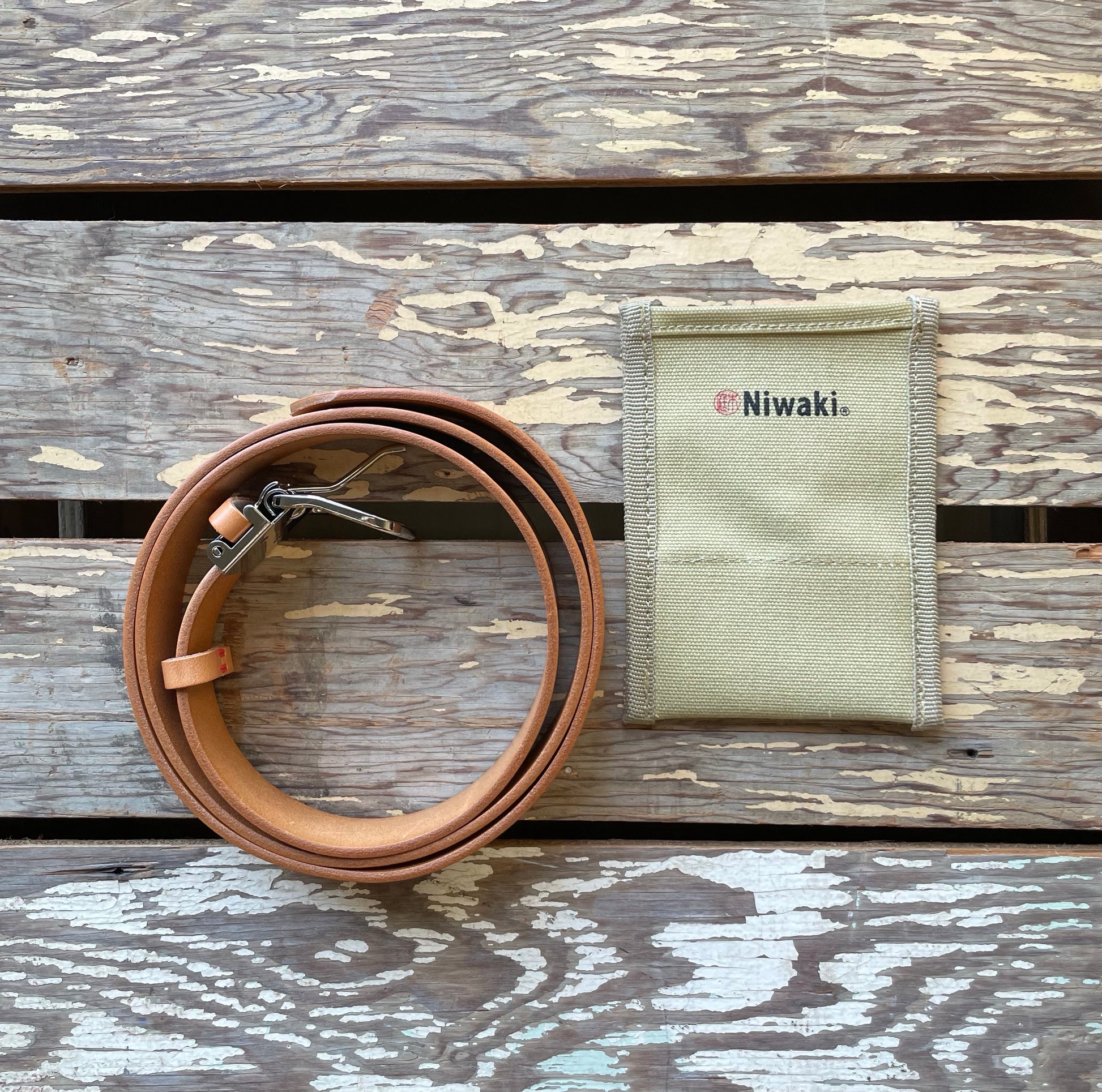 Niwaki Back Pocket Pouch with Niwaki Leather Belt