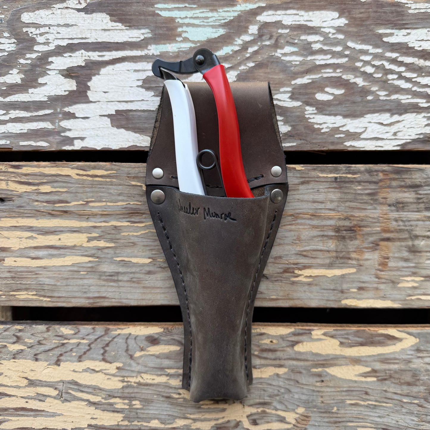 Deluxe Leather Single Garden Tool Holster