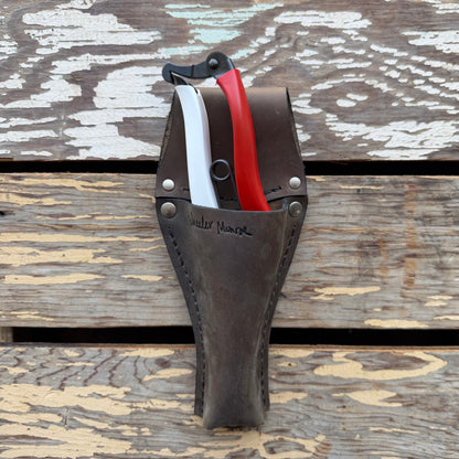 Deluxe Leather Single Garden Tool Holster