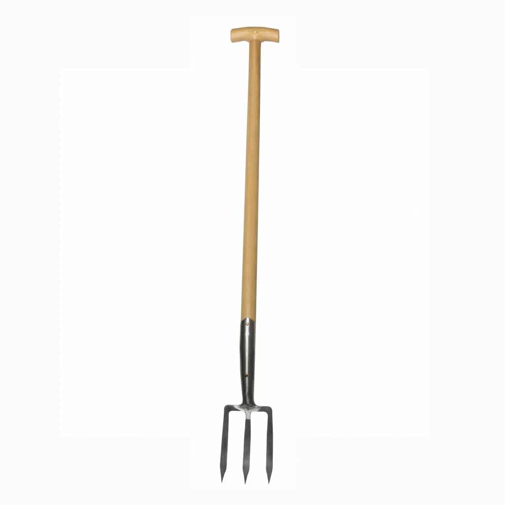 Long handled shop weeding fork