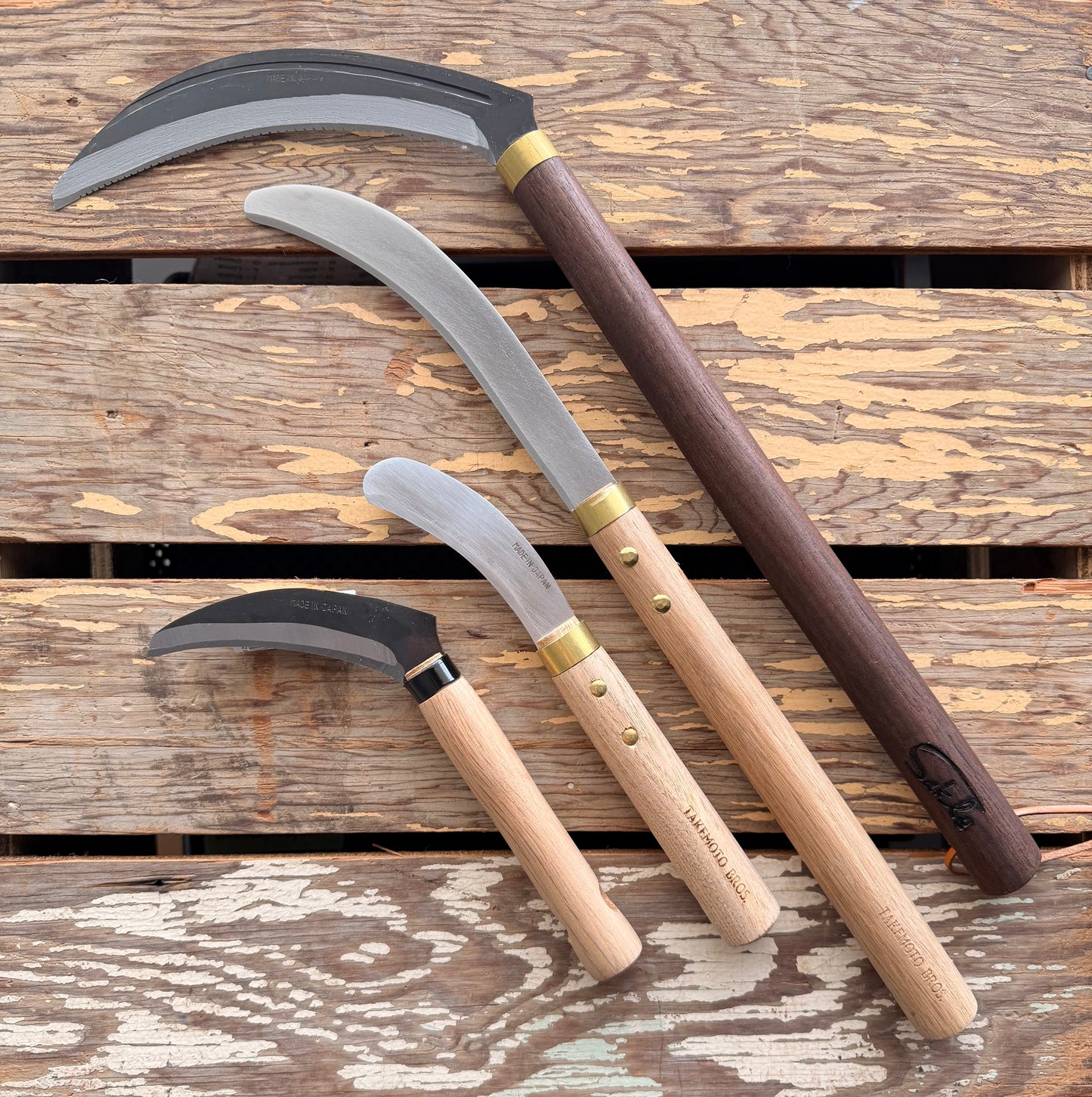 Display of Takemoto Sickles and Garden Knives