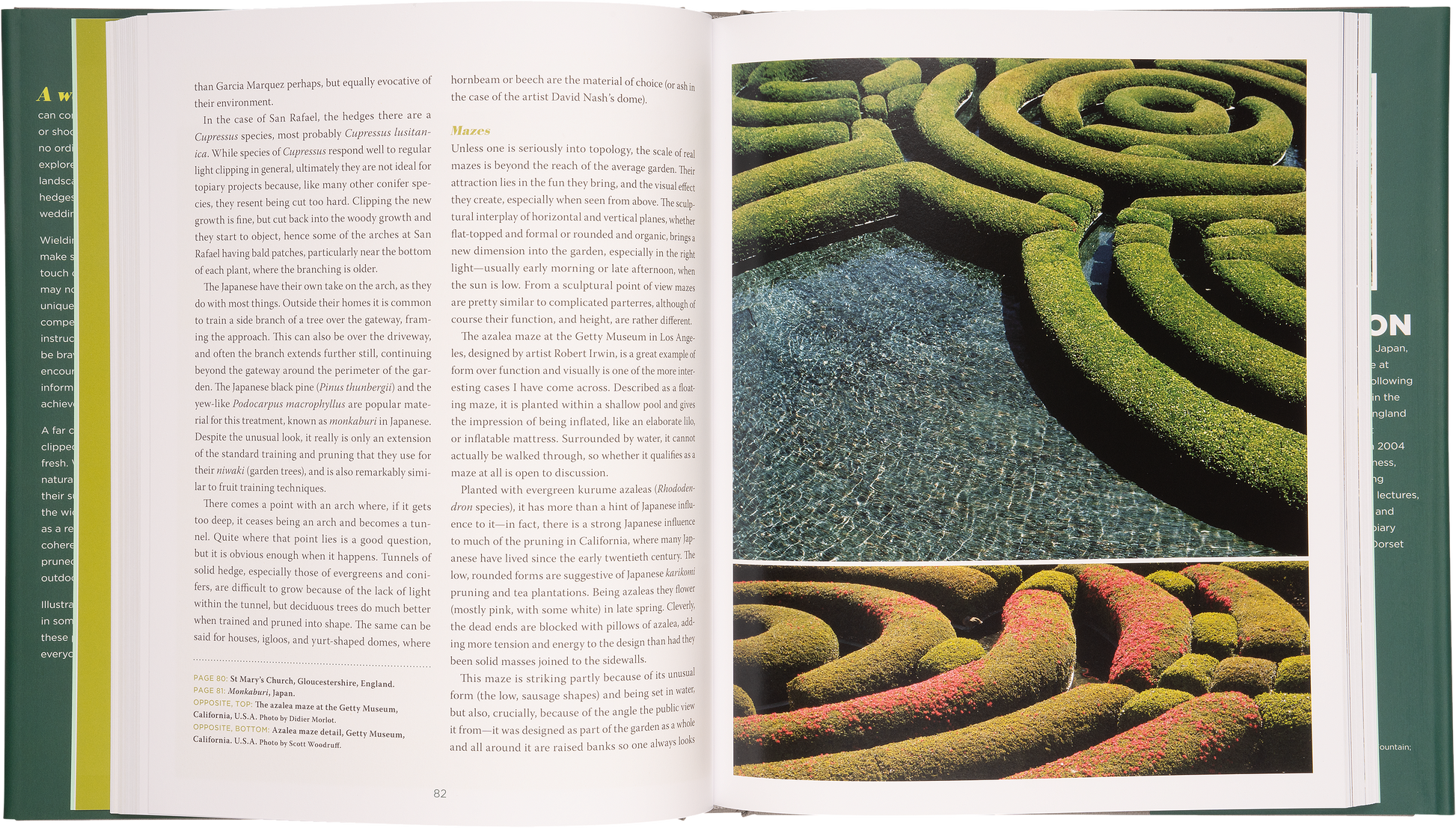 Open view of pages 82 & 83 in Niwaki's The Art of Creative Pruning Book