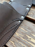 Deluxe Double Holster + Pouch close up of stitching
