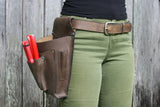 Leather Belt Bucket Holster with Deluxe Leather Belt