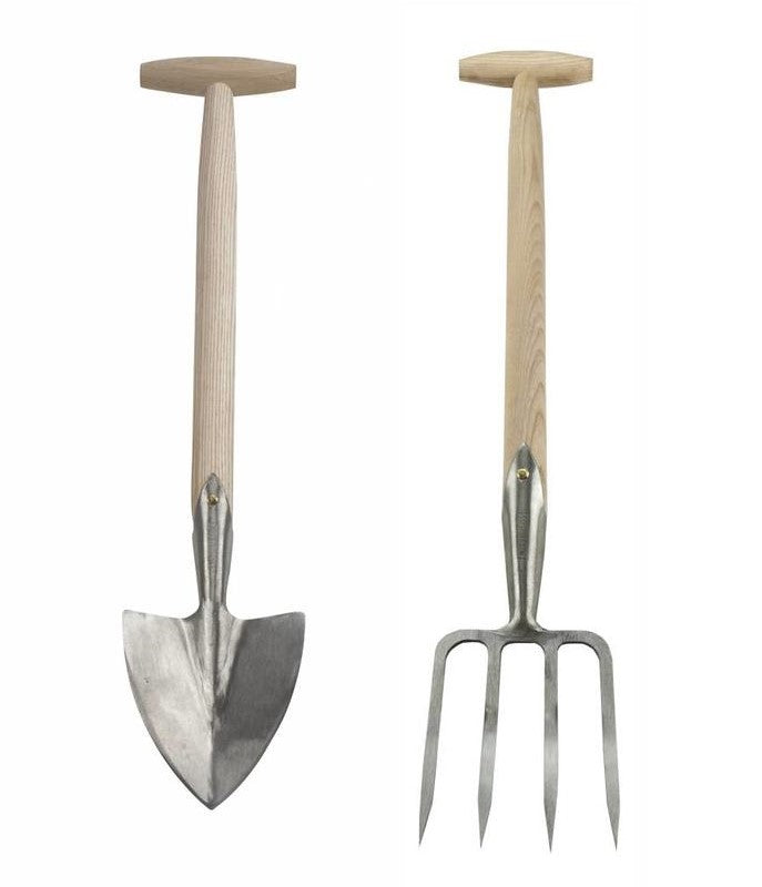 Sneeboer Great Dixter Short Fork and Great Dixter Planting Spade set