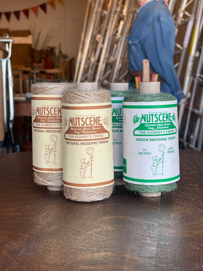 Nutscene Mossing Twine in Green and Natural colour