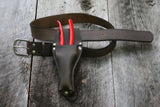 Deluxe Leather Single Garden Tool Holster, Leather Belt & Secateurs