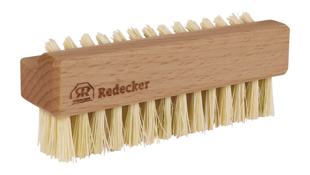 Back view of Redecker Nail Brush for cleaning soil off of fingernails