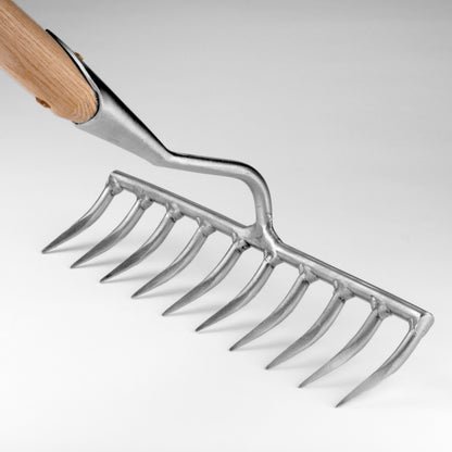 Sneeboer Garden Rake 10 tines Flathead Rake